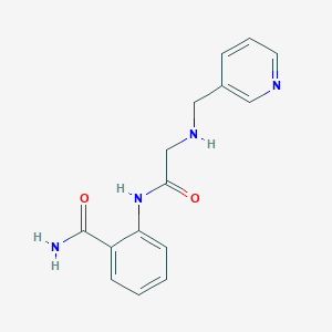 molecular formula C15H16N4O2 B2432360 2-[[2-(Pyridin-3-ylmethylamino)acetyl]amino]benzamide CAS No. 866010-72-2