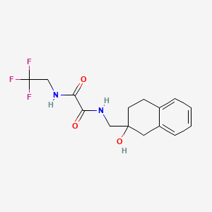 molecular formula C15H17F3N2O3 B2432369 N1-((2-hydroxy-1,2,3,4-tetrahydronaphthalen-2-yl)methyl)-N2-(2,2,2-trifluoroethyl)oxalamide CAS No. 1421444-21-4