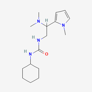 molecular formula C16H28N4O B2432370 1-cyclohexyl-3-(2-(dimethylamino)-2-(1-methyl-1H-pyrrol-2-yl)ethyl)urea CAS No. 1206988-35-3