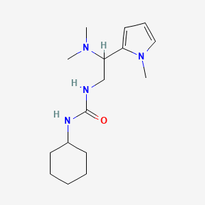 molecular formula C16H28N4O B2432370 1-环己基-3-(2-(二甲氨基)-2-(1-甲基-1H-吡咯-2-基)乙基)脲 CAS No. 1206988-35-3