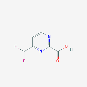 molecular formula C6H4F2N2O2 B2432375 4-(Difluoromethyl)pyrimidine-2-carboxylic acid CAS No. 1782555-45-6