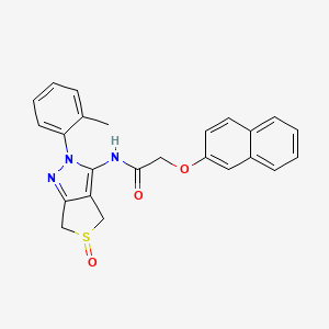 molecular formula C24H21N3O3S B2432381 2-(萘-2-氧基)-N-(5-氧化-2-(邻甲苯基)-4,6-二氢-2H-噻吩并[3,4-c]吡唑-3-基)乙酰胺 CAS No. 1020478-35-6