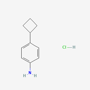 molecular formula C10H14ClN B2432388 4-Cyclobutylaniline hydrochloride CAS No. 2355385-23-6