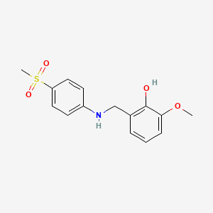 2-Methoxy-6-({[4-(methylsulfonyl)phenyl]amino}methyl)phenol