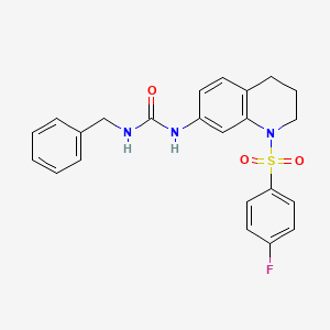 1-Benzyl-3-(1-((4-fluorophenyl)sulfonyl)-1,2,3,4-tetrahydroquinolin-7-yl)urea