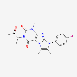6-(4-Fluorophenyl)-4,7,8-trimethyl-2-(3-oxobutan-2-yl)purino[7,8-a]imidazole-1,3-dione
