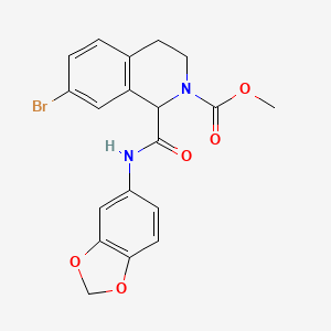 methyl 1-(benzo[d][1,3]dioxol-5-ylcarbamoyl)-7-bromo-3,4-dihydroisoquinoline-2(1H)-carboxylate