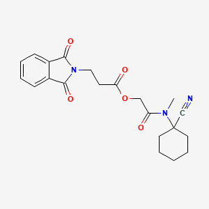 molecular formula C21H23N3O5 B2432410 [(1-cyanocyclohexyl)(methyl)carbamoyl]methyl 3-(1,3-dioxo-2,3-dihydro-1H-isoindol-2-yl)propanoate CAS No. 1211627-61-0