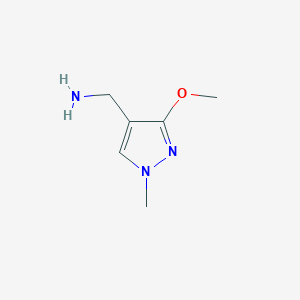 molecular formula C6H11N3O B2432415 (3-甲氧基-1-甲基-1H-吡唑-4-基)甲胺 CAS No. 1540981-37-0
