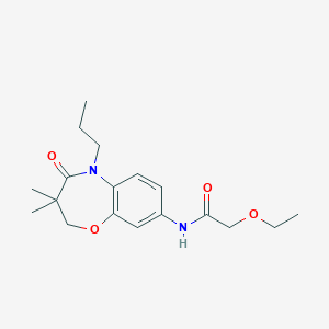 molecular formula C18H26N2O4 B2432417 N-(3,3-dimethyl-4-oxo-5-propyl-2,3,4,5-tetrahydrobenzo[b][1,4]oxazepin-8-yl)-2-ethoxyacetamide CAS No. 921525-87-3