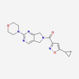 (5-cyclopropylisoxazol-3-yl)(2-morpholino-5H-pyrrolo[3,4-d]pyrimidin-6(7H)-yl)methanone