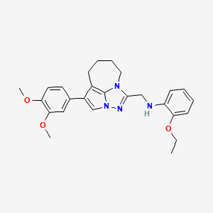 molecular formula C26H30N4O3 B2432424 N-((1-(3,4-dimethoxyphenyl)-5,6,7,8-tetrahydro-2a,3,4a-triazacyclopenta[cd]azulen-4-yl)methyl)-2-ethoxyaniline CAS No. 896022-75-6