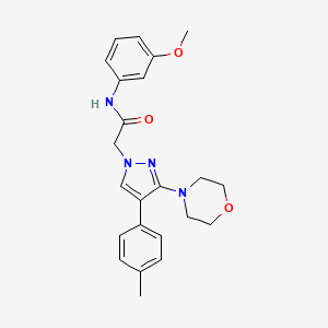 molecular formula C23H26N4O3 B2432433 N-(3-methoxyphenyl)-2-(3-morpholino-4-(p-tolyl)-1H-pyrazol-1-yl)acetamide CAS No. 1286714-61-1