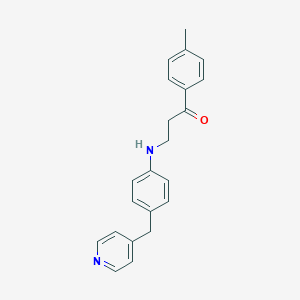 molecular formula C22H22N2O B243244 1-(4-Methylphenyl)-3-[4-(4-pyridinylmethyl)anilino]-1-propanone 