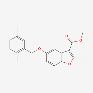 molecular formula C20H20O4 B2432440 5-[(2,5-二甲苯基)甲氧基]-2-甲基-1-苯并呋喃-3-甲酸甲酯 CAS No. 307552-14-3