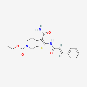ethyl 3-carbamoyl-2-cinnamamido-4,5-dihydrothieno[2,3-c]pyridine-6(7H)-carboxylate