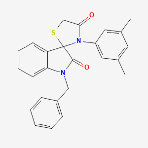 molecular formula C25H22N2O2S B2432446 1-Benzyl-3'-(3,5-dimethylphenyl)-1,2-dihydrospiro[indole-3,2'-[1,3]thiazolidine]-2,4'-dione CAS No. 894565-60-7