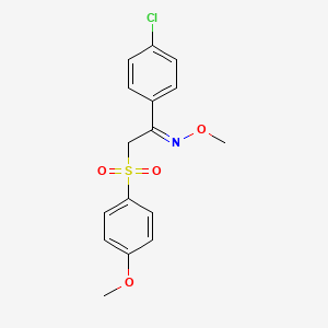 molecular formula C16H16ClNO4S B2432447 (E)-[1-(4-chlorophenyl)-2-(4-methoxybenzenesulfonyl)ethylidene](methoxy)amine CAS No. 320422-61-5