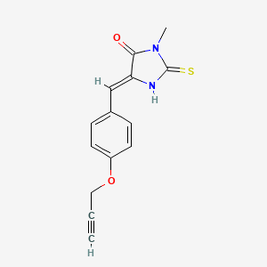 (Z)-3-methyl-5-(4-(prop-2-yn-1-yloxy)benzylidene)-2-thioxoimidazolidin-4-one