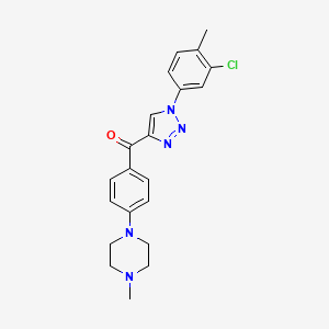 molecular formula C21H22ClN5O B2432457 [1-(3-氯-4-甲基苯基)-1H-1,2,3-三唑-4-基][4-(4-甲基哌嗪)苯基]甲酮 CAS No. 477847-90-8