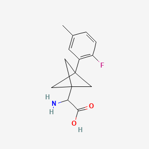 2-Amino-2-[3-(2-fluoro-5-methylphenyl)-1-bicyclo[1.1.1]pentanyl]acetic acid