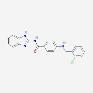 molecular formula C21H17ClN4O B243247 N-(1H-benzimidazol-2-yl)-4-[(2-chlorobenzyl)amino]benzamide 