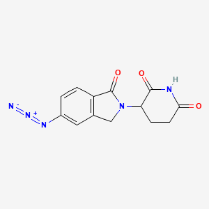 molecular formula C13H11N5O3 B2432471 3-(6-Azido-3-oxo-1H-isoindol-2-yl)piperidine-2,6-diona CAS No. 2580183-44-2