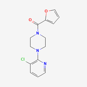 molecular formula C14H14ClN3O2 B2432475 (4-(3-氯吡啶-2-基)哌嗪-1-基)(呋喃-2-基)甲酮 CAS No. 2180858-70-0