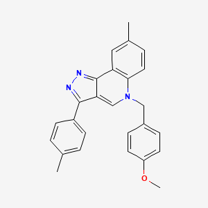 molecular formula C26H23N3O B2432480 5-(4-methoxybenzyl)-8-methyl-3-(p-tolyl)-5H-pyrazolo[4,3-c]quinoline CAS No. 866342-63-4