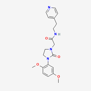molecular formula C20H24N4O4 B2432497 2-(3-(2,5-dimethoxyphenyl)-2-oxoimidazolidin-1-yl)-N-(2-(pyridin-4-yl)ethyl)acetamide CAS No. 1323651-87-1