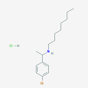 molecular formula C16H27BrClN B2432499 [1-(4-Bromophenyl)ethyl](octyl)amine hydrochloride CAS No. 1795504-44-7