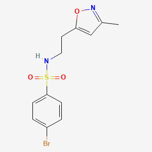 molecular formula C12H13BrN2O3S B2432501 4-bromo-N-(2-(3-methylisoxazol-5-yl)ethyl)benzenesulfonamide CAS No. 1421462-28-3