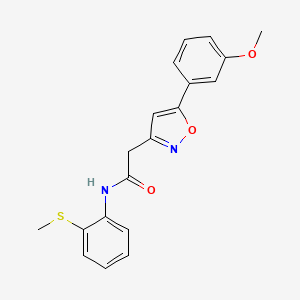 2-(5-(3-methoxyphenyl)isoxazol-3-yl)-N-(2-(methylthio)phenyl)acetamide