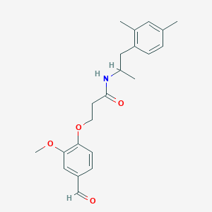 N-[1-(2,4-Dimethylphenyl)propan-2-YL]-3-(4-formyl-2-methoxyphenoxy)propanamide