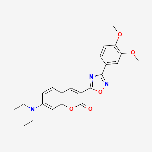 7-(diethylamino)-3-[3-(3,4-dimethoxyphenyl)-1,2,4-oxadiazol-5-yl]-2H-chromen-2-one