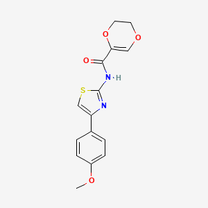 molecular formula C15H14N2O4S B2432507 N-(4-(4-methoxyphenyl)thiazol-2-yl)-5,6-dihydro-1,4-dioxine-2-carboxamide CAS No. 864937-65-5