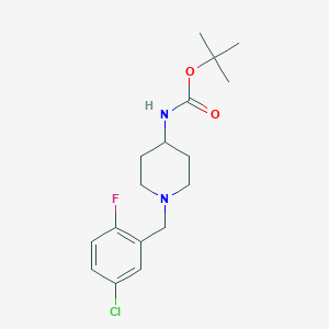 molecular formula C17H24ClFN2O2 B2432508 tert-Butyl 1-(5-chloro-2-fluorobenzyl)piperidin-4-ylcarbamate CAS No. 1286273-45-7