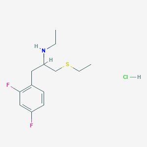 1-(2,4-Difluorophenyl)-N-ethyl-3-ethylsulfanylpropan-2-amine;hydrochloride