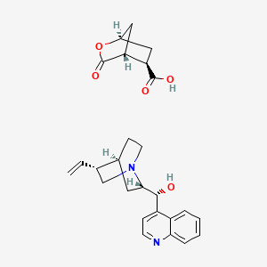molecular formula C26H30N2O5 B2432517 (R)-[(2S,4S,5R)-5-Ethenyl-1-azabicyclo[2.2.2]octan-2-yl]-quinolin-4-ylmethanol;(1R,4R,5R)-3-oxo-2-oxabicyclo[2.2.1]heptane-5-carboxylic acid CAS No. 1233219-43-6