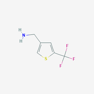 molecular formula C6H6F3NS B2432520 [5-(三氟甲基)噻吩-3-基]甲胺 CAS No. 1519773-90-0