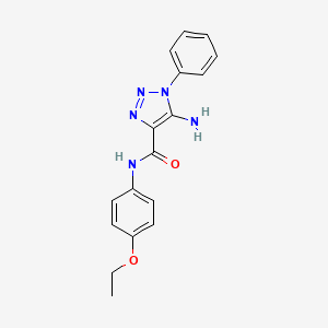 molecular formula C17H17N5O2 B2432528 5-amino-N-(4-ethoxyphenyl)-1-phenyl-1H-1,2,3-triazole-4-carboxamide CAS No. 451462-43-4
