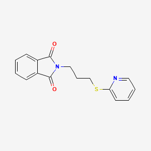 molecular formula C16H14N2O2S B2432532 2-[3-(piridin-2-ilsulfanyl)propil]-2,3-dihidro-1H-isoindol-1,3-diona CAS No. 443120-58-9