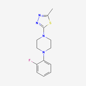 molecular formula C13H15FN4S B2432537 2-(4-(2-Fluorophenyl)piperazin-1-yl)-5-methyl-1,3,4-thiadiazole CAS No. 2034515-19-8