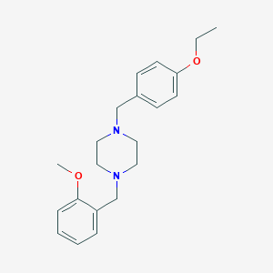 molecular formula C21H28N2O2 B243254 1-(4-Ethoxybenzyl)-4-(2-methoxybenzyl)piperazine 