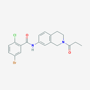 5-bromo-2-chloro-N-(2-propanoyl-1,2,3,4-tetrahydroisoquinolin-7-yl)benzamide