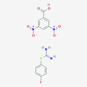 molecular formula C14H11FN4O6S B2432542 [(4-Fluorophenyl)sulfanyl]methanimidamide 3,5-dinitrobenzoate CAS No. 2350179-02-9