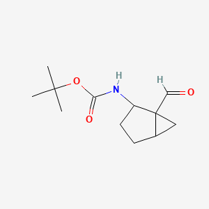 molecular formula C12H19NO3 B2432543 Tert-butyl N-(1-formyl-2-bicyclo[3.1.0]hexanyl)carbamate CAS No. 2411292-69-6