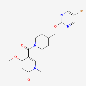 5-[4-[(5-Bromopyrimidin-2-yl)oxymethyl]piperidine-1-carbonyl]-4-methoxy-1-methylpyridin-2-one