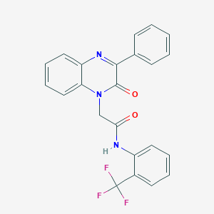 2-(2-oxo-3-phenylquinoxalin-1(2H)-yl)-N-(2-(trifluoromethyl)phenyl)acetamide