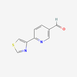 molecular formula C9H6N2OS B2432557 6-(1,3-Thiazol-4-yl)pyridin-3-carbaldehyd CAS No. 2344680-73-3